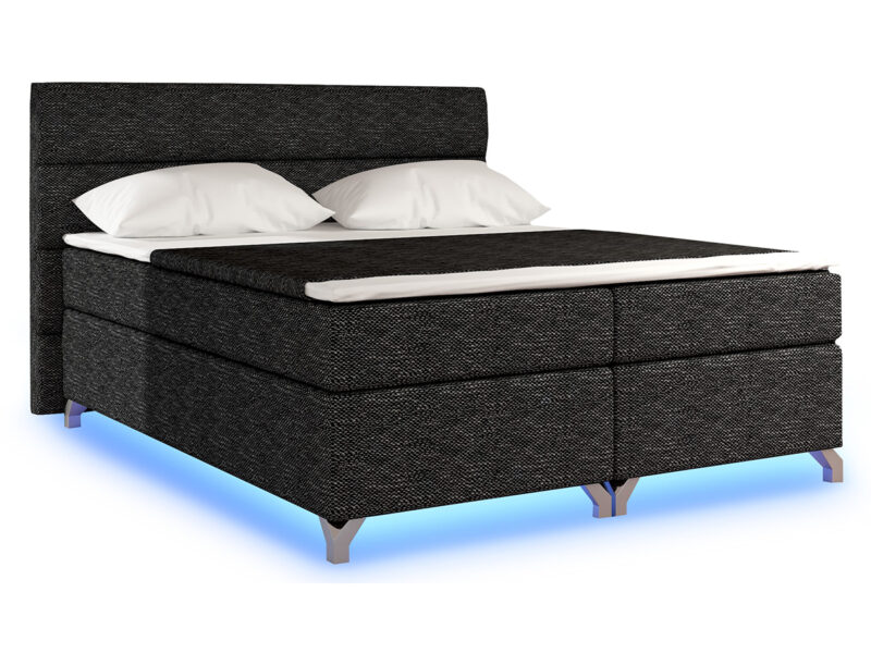 NABBI Avellino 160 čalúnená manželská posteľ s úložným priestorom čierna (Berlin 02) Masívna manželská posteľ AVELLINO 160 bude dominantným kúskom nábytku vo Vašej spálni. Tajomstvo pohodlia tejto boxspringovej manželskej postele je ukryté v kvalitných matracoch, z ktorých pozostáva. Matrace vysoké 20 cm s bonelovými pružinami, ktoré majú veľkú nosnosť, je možné zodvihnúť…