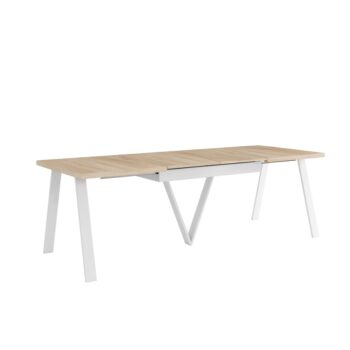 Rozkladací jedálenský stôl Aveny 140/290 v elegantnom prevedení dub sonoma a biela je ideálnym riešením pre moderné interiéry. Tento stôl, značky KONDELA, ponúka praktickú rozkladaciu funkciu, ktorá umožňuje jeho šírku zväčšiť z pôvodných 140 cm až na úctyhodných 290 cm. Vďaka…
