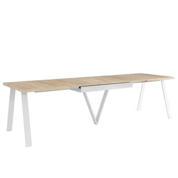Rozkladací jedálenský stôl Aveny 140/290 v elegantnom prevedení dub sonoma a biela je ideálnym riešením pre moderné interiéry. Tento stôl, značky KONDELA, ponúka praktickú rozkladaciu funkciu, ktorá umožňuje jeho šírku zväčšiť z pôvodných 140 cm až na úctyhodných 290 cm. Vďaka…