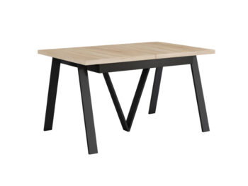 Rozkladací jedálenský stôl Aveny 140/290 v elegantnom farebnom prevedení dub sonoma a čierna je ideálnym riešením pre moderné interiéry. Tento stôl, vyrobený z kvalitného MDF materiálu v kombinácii s kovom, ponúka nielen štýlový vzhľad, ale aj praktickosť a funkčnosť.