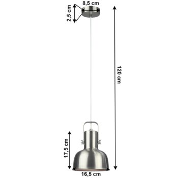 KONDELA Avier Typ 3 visiaca lampa matný nikel - Image 2