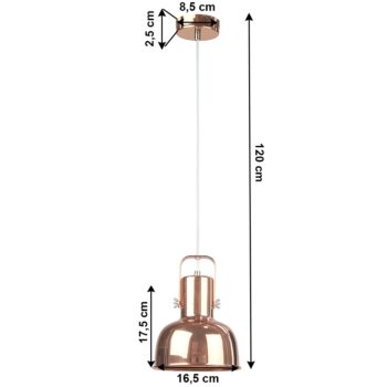 KONDELA Avier Typ 3 visiaca lampa ružové zlato - Image 2