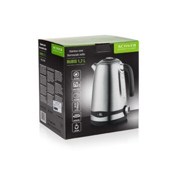 Activer Rýchlovarná kanvica s termostatom Rubis 1,7 l, nerez/čierna