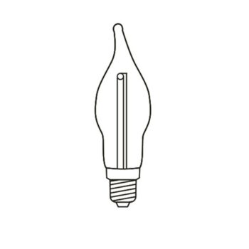 Adventný svietnik s ťahanou žiarovkou LED Filament, biela