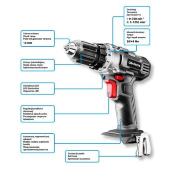 Aku vŕtačka Energy+ 18V, 58G000-SET1 GRAPHITE