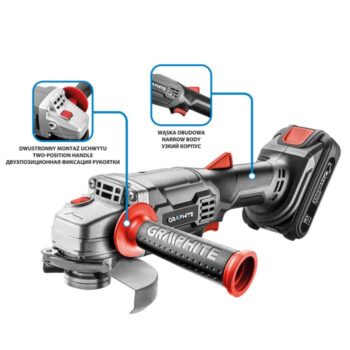 Akumulátorová uhlová brúska Energy+ 125mm 58GE130 GRAPHITE