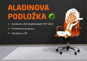 Aladin ALADINOVA podložka pod kolieskovú stoličku na podlahy a koberce - 90x120 cm s nopmi (na koberce)