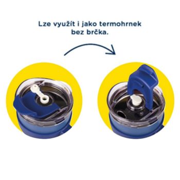 Albi Nehrdzavejúci termohrnček XXL 1200 ml, modrá