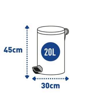 Alda Pedálový odpadkový kôš Freedom Fresh 20 l, čierna, 20 l