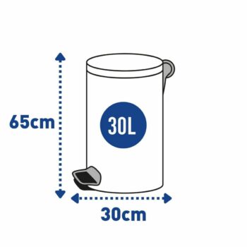 Alda Pedálový odpadkový kôš Freedom Fresh 30 l, nehrdz. oceľ lesk, 30 l