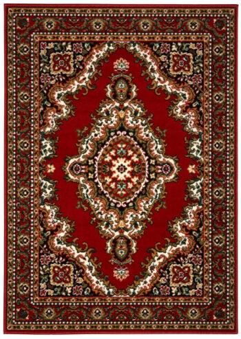 Alfa Carpets, Kusový koberec TEHERAN T-102 red, 80x150, červená, chodba / predsieň