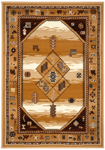 Alfa Carpets, Kusový koberec TEHERAN T-375 beige, 190x280, béžová, chodba / predsieň