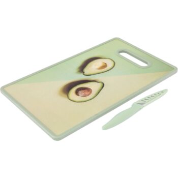Altom Dekoratívna kuchynská doštička Avokádo s nožom 23 x 37 x 2,5 см
