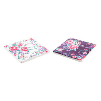 Altom Keramická podtácka Floral, 10 x 10 cm, sada 4 ks