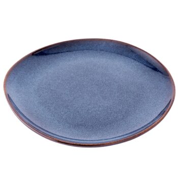 Altom Keramický plytký tanier Reactive Navy Blue25,5 cm