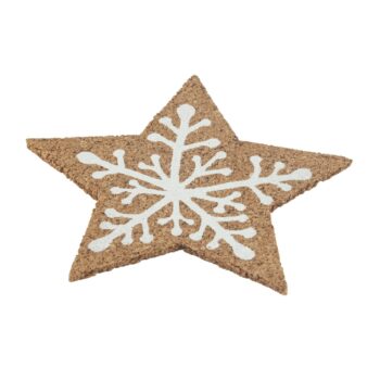Altom Korková podložka pod hrnček Winter star10 x 10 x 0,3 cm, sada 6 ks