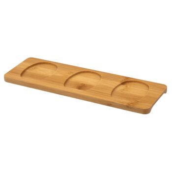 Altom Porcelánový set na dipy na bambusovom podnose Regular 150 ml, 3 ks