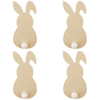 Altom Sada kapes na příbory Králík, 4 ks, 15 x 8,5cm, béžová