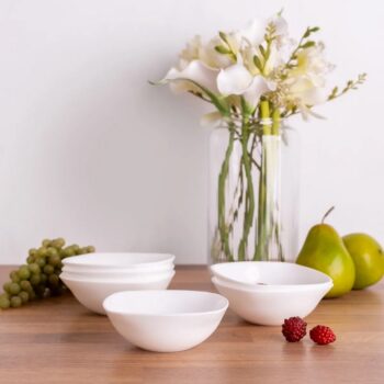 Altom Sada misiek z opálového skla White harmony 12,5 cm, 6 ks