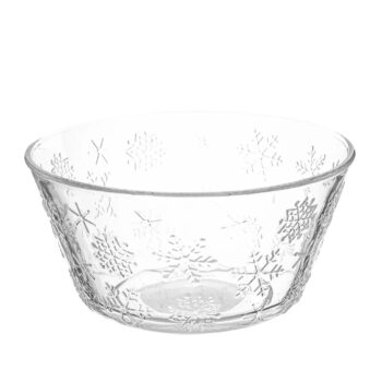 Altom Sklenená miska Snowflakes 13 cm, 400 ml