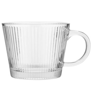 Altom Sklenený hrnček s uškom Selena, 370 ml, sada 6 ks