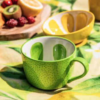Altom Súprava keramických jumbo hrnčekov Tropicana limetka 470 ml, 2 ks