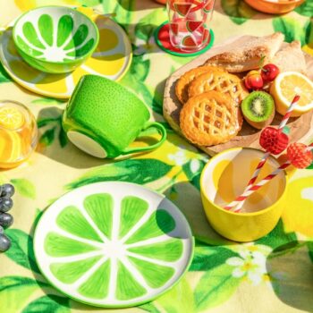 Altom Súprava keramických misek Tropicana limetka 12,5 cm, 2 ks
