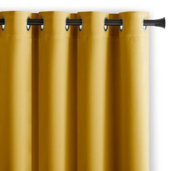 AmeliaHome Záves Blackout EYELETS horčicová, 140 x 245 cm