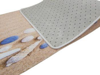 Apextextil, TRHÁK: Protišmyková 3D predložka Piesok, 60x180, béžová, detská izba