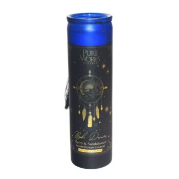 Arome Organická svieca Myrrh & Sandalwood 300 g vo farebnom vysokom pohári so strapcom