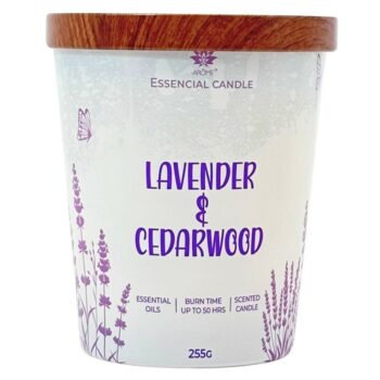 Arome Sviečka v skle s kovovým viečkom 255 gLavender & Cedarwood