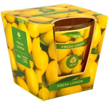 Arome Vonná sviečka v skle Fresh Lemon, 120 g