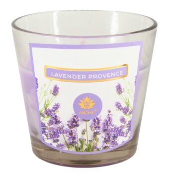 Arome Vonná sviečka v skle Lavender Provence, 120 g