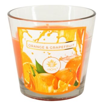 Arome Vonná sviečka v skle Orange & Grapefruit, 120 g