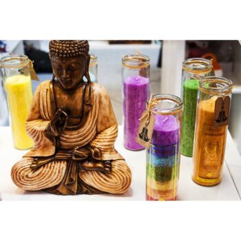 Arome Vysoká vonná svieca Chakra Spiritualita, vôňa levandule, 320 g