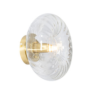 Art Deco nástenná lampa zlatá so sklom - Ayesha