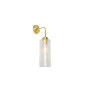Art Deco nástenná lampa zlatá so sklom - Laura