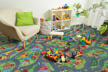 Associated Weavers, Koberec metráž Little Village 90, na mieru, šíře 3m,4m, viacfarebná, filc, detská izba