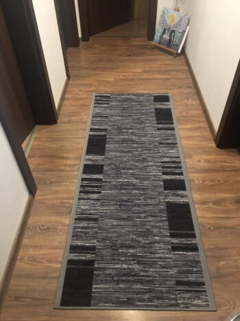 Associated Weavers, Protišmykový behúň na mieru Adagio 19 sivý, šíre 110 cm, šedá, chodba / predsieň