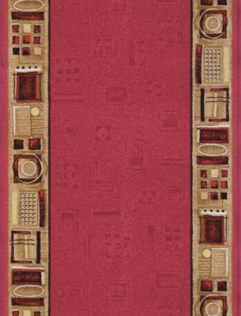 Associated Weavers, Protišmykový behúň na mieru Jena 10, šíre 120 cm, červená, chodba / predsieň