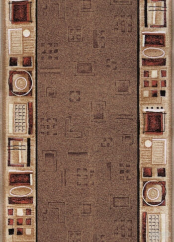 Associated Weavers, Protišmykový behúň na mieru Jena 44, šíre 120 cm, hnedá, chodba / predsieň