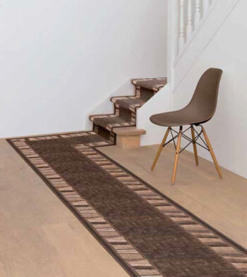 Associated Weavers, Protišmykový behúň na mieru Linea 44, šíre 67 cm, hnedá, chodba / predsieň