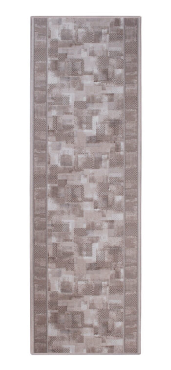 Associated Weavers, Protišmykový behúň na mieru Tribe 37 Khaki, šíre 80 cm, hnedá, chodba / predsieň