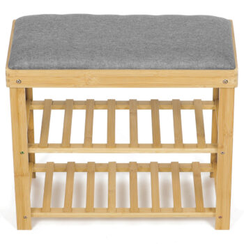 Autronic DR-N1010 GREY2 Botník s taburetom, 60 x 55 x 29 cm