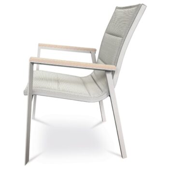 Autronic Záhradná stolička, hliník, textil, sivá,AZ C-S1110 GREY