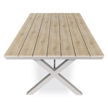 Autronic Záhradný stôl, hliník, polywood, béžová,AZT-S1510 OAK