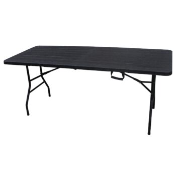 Autronic Záhradný stôl, kov, plast, čierna,AZ-K100 3 BK