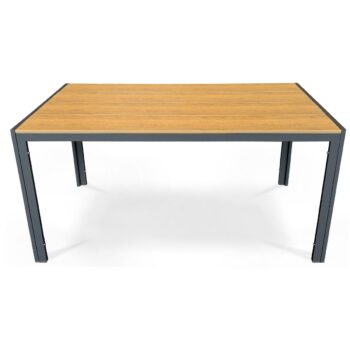 Autronic Záhradný stôl, kov, polywood, hnedá,AZT-S1215 OAK