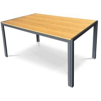 Autronic Záhradný stôl, kov, polywood, hnedá,AZT-S1215 OAK