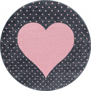Ayyildiz, Detský kusový koberec Bambi 830 pink kruh, 120x120 (priemer) kruh, ružová, detská izba